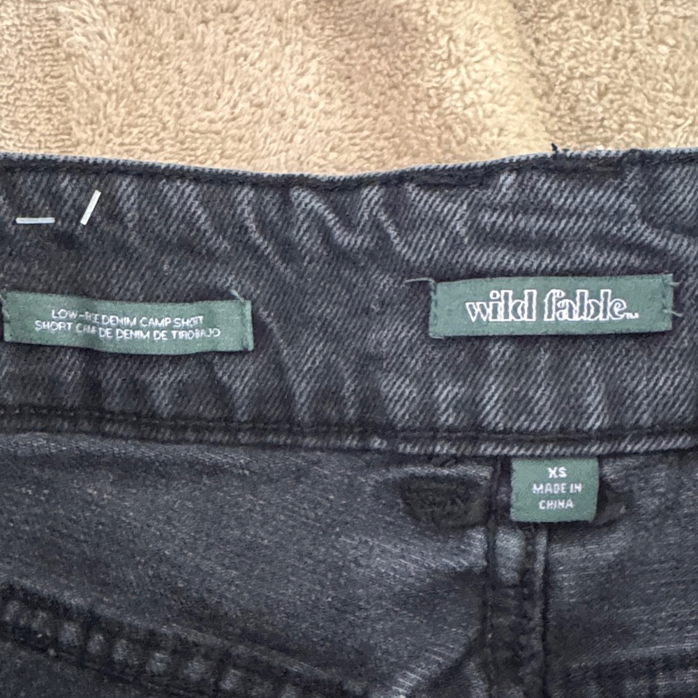 wild fable Black Cargo Denim Shorts - Picture 2 of 4